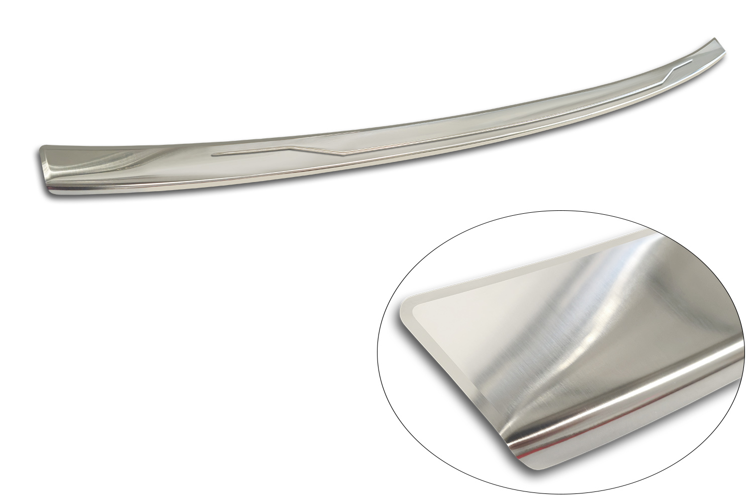 Rear bumper protector suitable for Chery Jaecoo 7 2023-present stainless steel brushed (6)