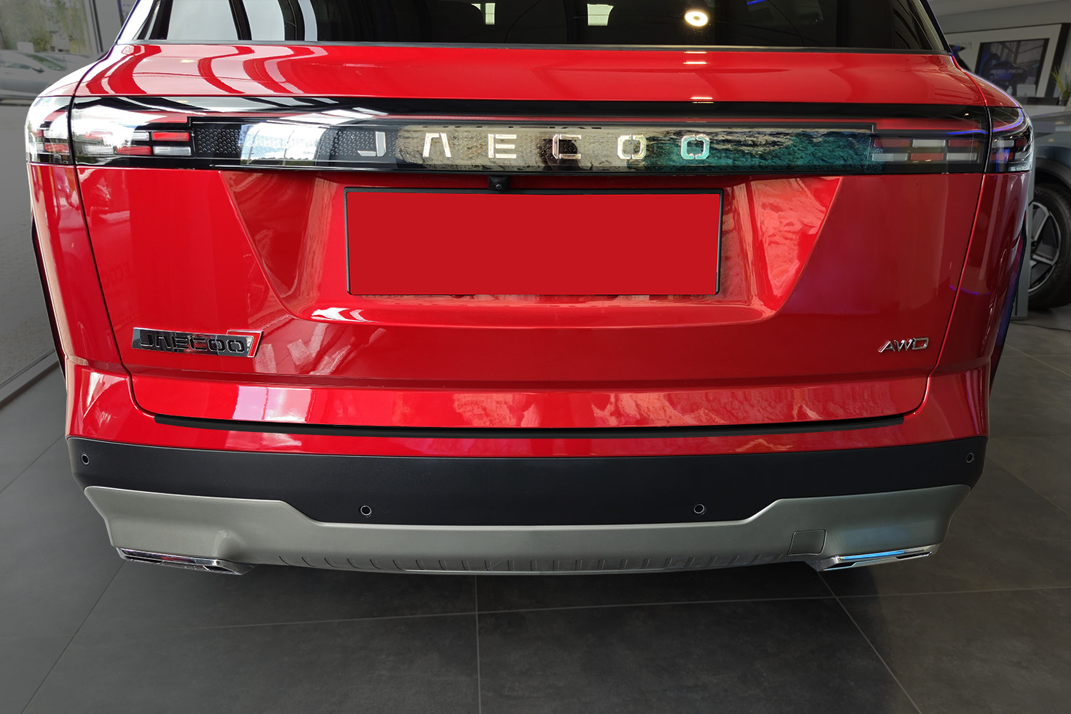 Rear bumper protector suitable for Chery Jaecoo 7 2023-present stainless steel matt black (2) Rear bumper protector suitable for Chery Jaecoo 7 2023-present stainless steel matt black (2)