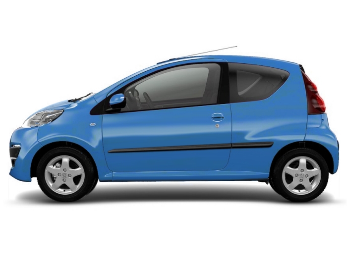 Stootstrips geschikt voor Peugeot 107 2005-2014 3-deurs hatchback set zijportieren