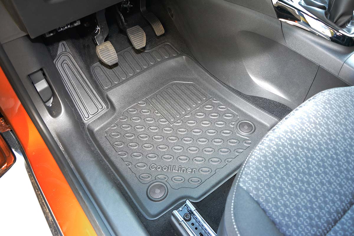 Ensemble: tapis de voiture en TPE + tapis de coffre pour Citroen C3  Aircross SUV (11.2017-.) - Aristar - Guardliner - coffre supérieur;  modèles avec plancher amovible du coffre (Flex Floor)