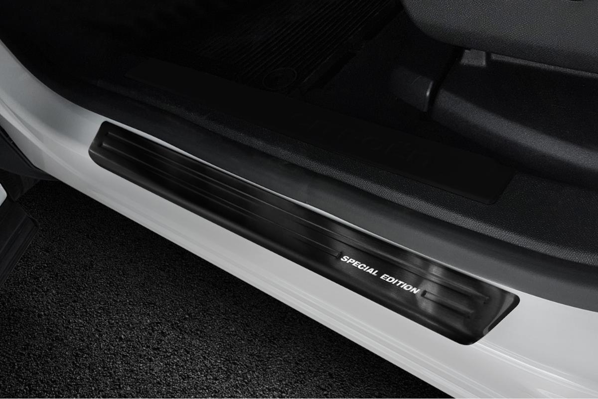 Door sill plates suitable for Citroën C5 Aircross 2019-present stainless steel brushed anthracite 4 pieces