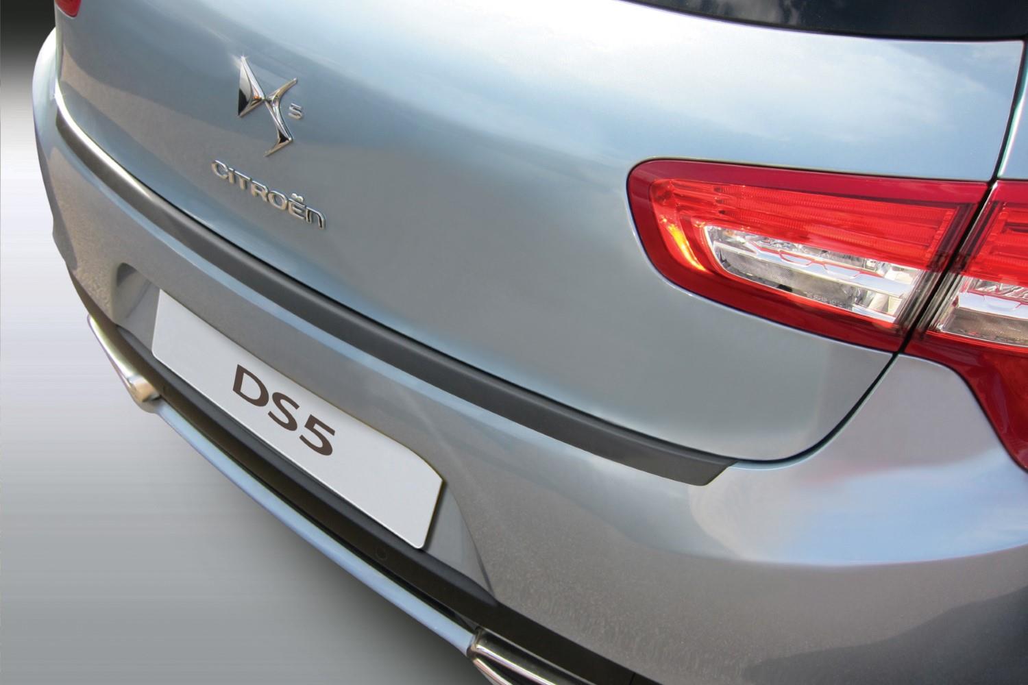 Rear bumper protector suitable for Citroën DS5 2012-2018 5-door hatchback ABS - matt black