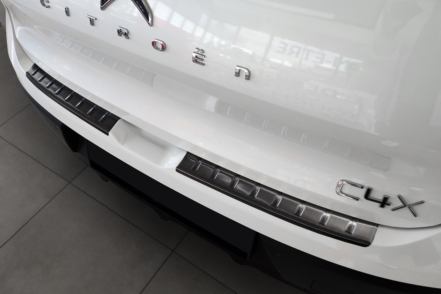 Ladekantenschutz Citroën C4 X 2022-heute Edelstahl gebürstet anthrazit