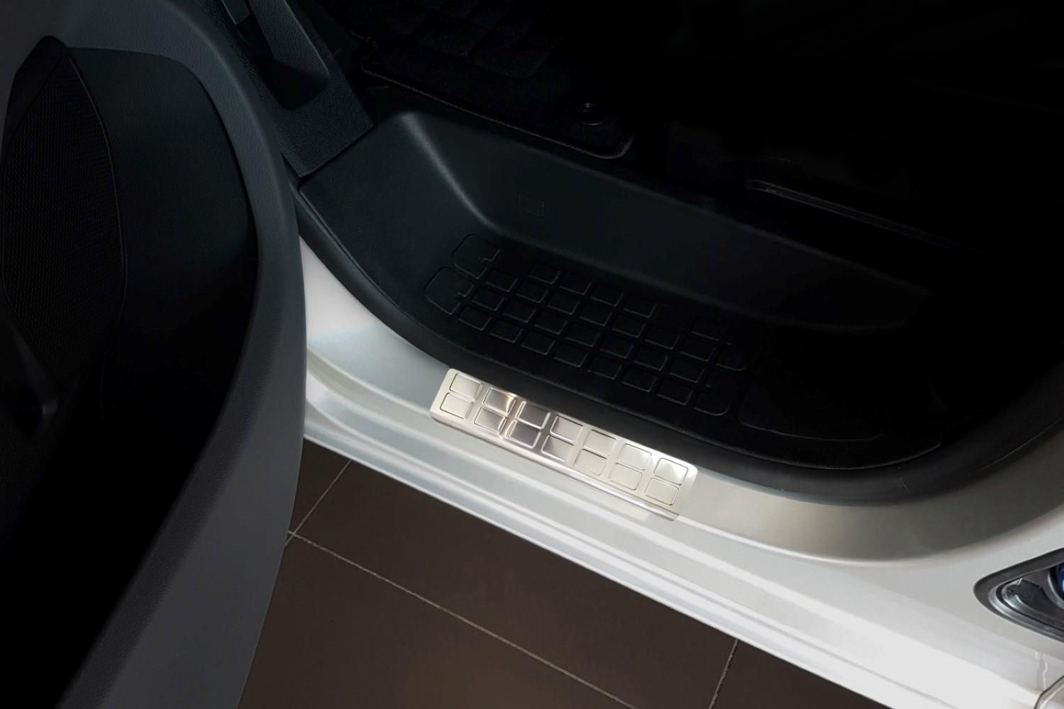 Seuils de portes convient à Citroën Jumpy III 2016-présent acier inox brossé 2 pièces