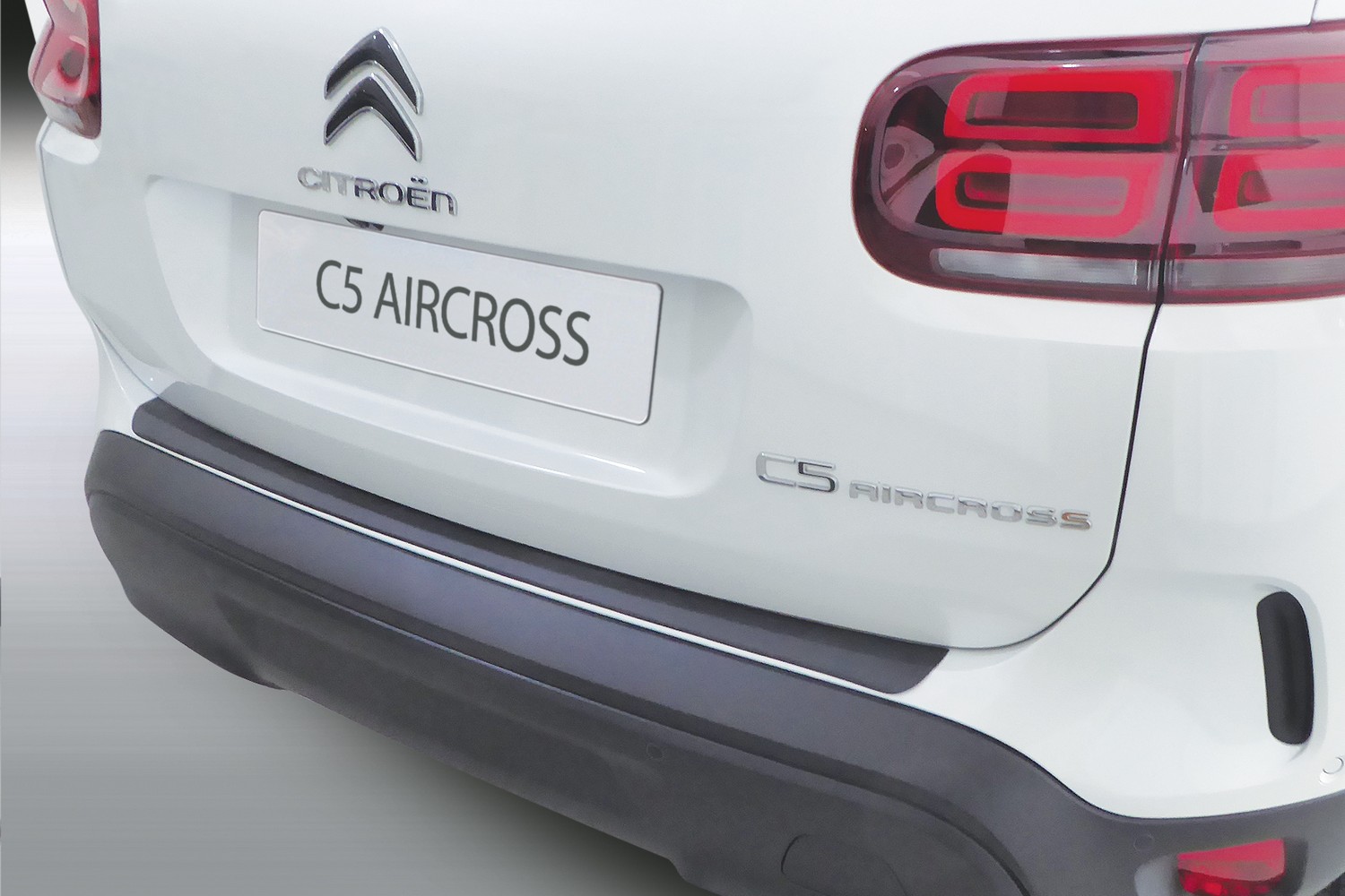 Rear bumper protector suitable for Citroën C5 Aircross 2019-present ABS - matt black