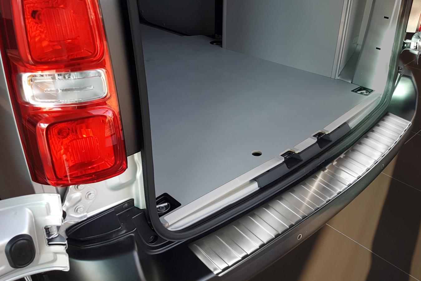 Rear bumper protector Citroën Jumpy III 2016-present stainless steel brushed