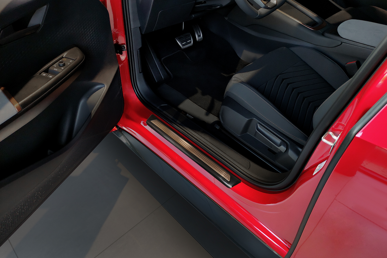 Instaplijsten geschikt voor Cupra Born 2021-heden 5-deurs hatchback RVS geborsteld antraciet 4-delig