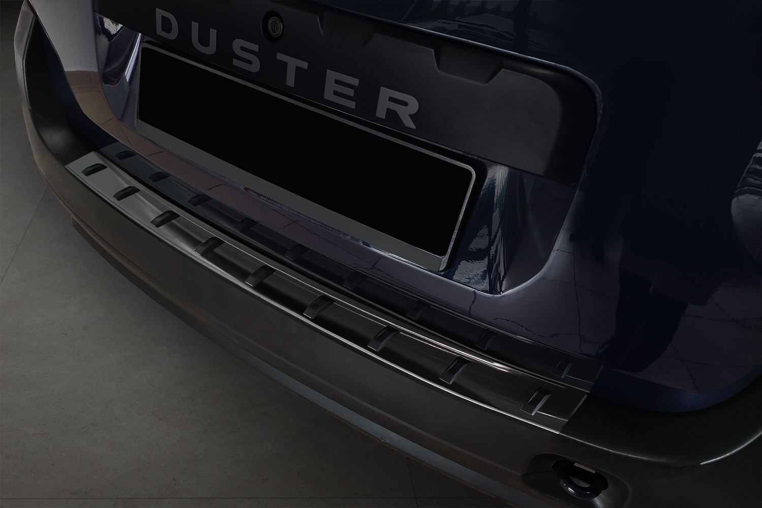Protector de parachoques trasero apto para Dacia Duster 2010-2017 acero inoxidable cepillado antracita Strong