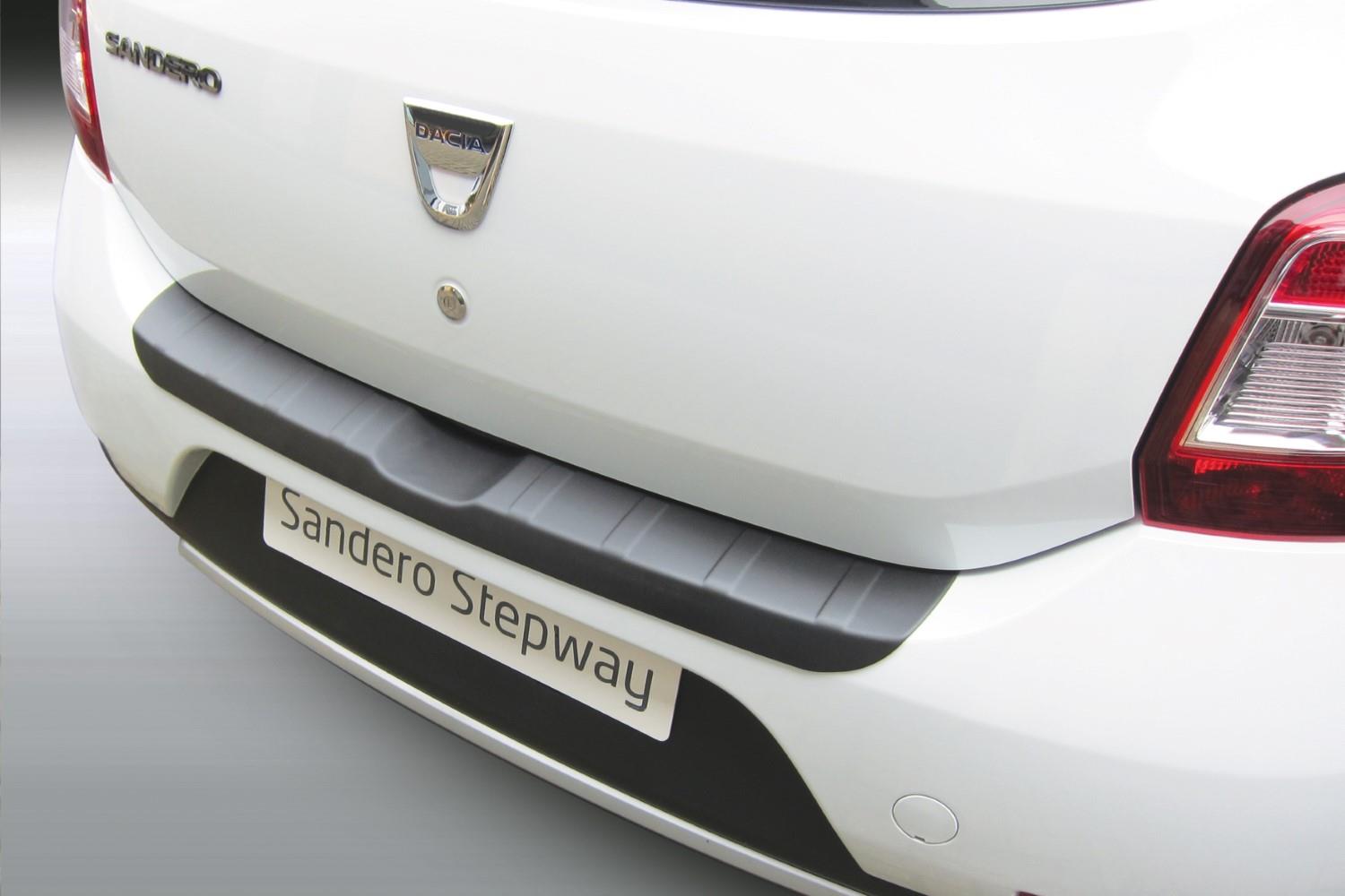 Rear bumper protector suitable for Dacia Sandero II 2012-2020 5-door hatchback ABS - matt black