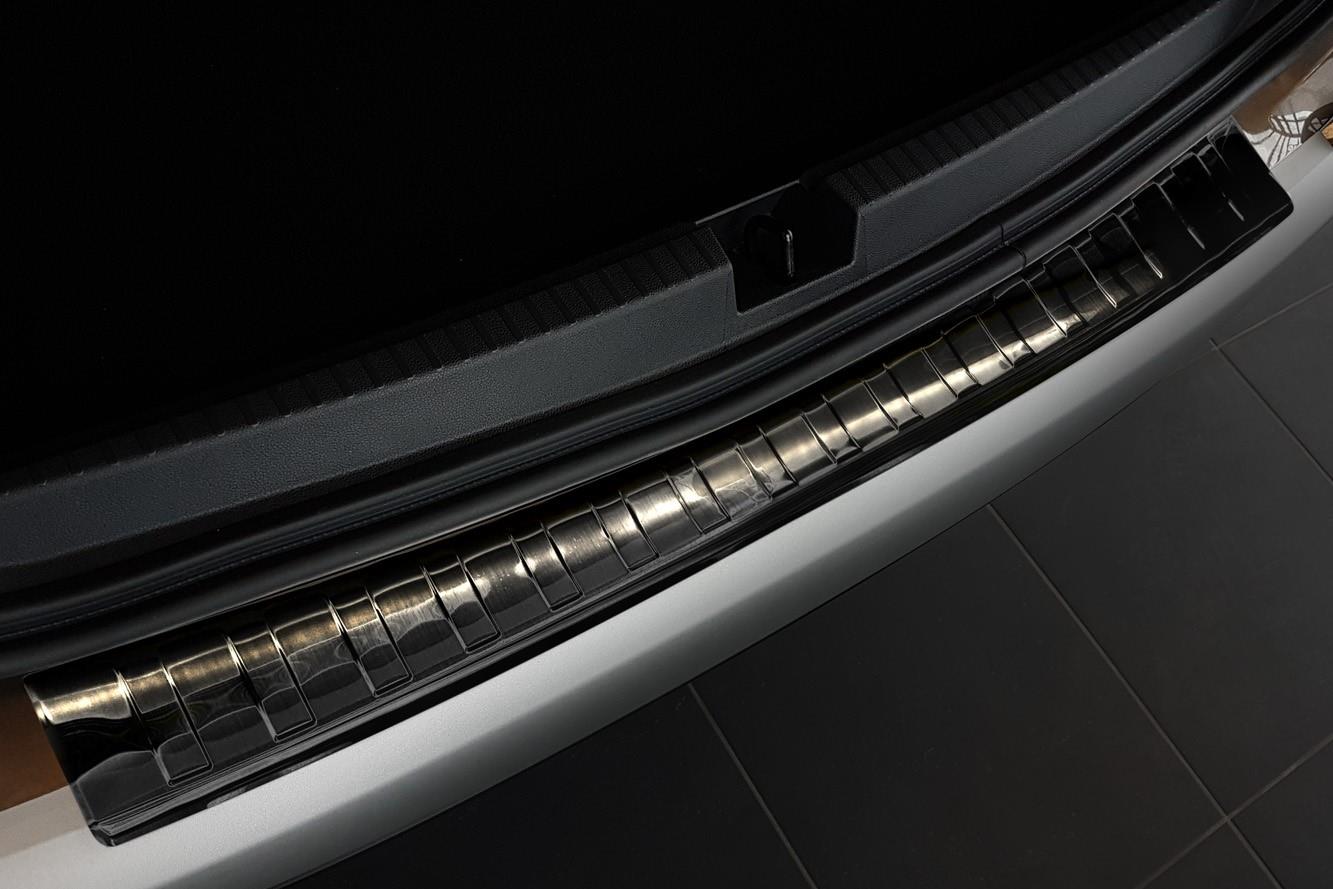 Protection de seuil de coffre convient à Dacia Duster II 2018-2024 acier inox brossé anthracite