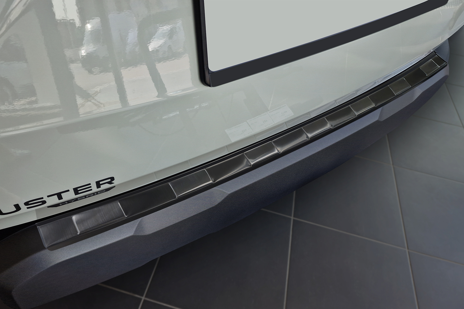 Rear bumper protector suitable for Dacia Duster III 2024-present stainless steel brushed anthracite