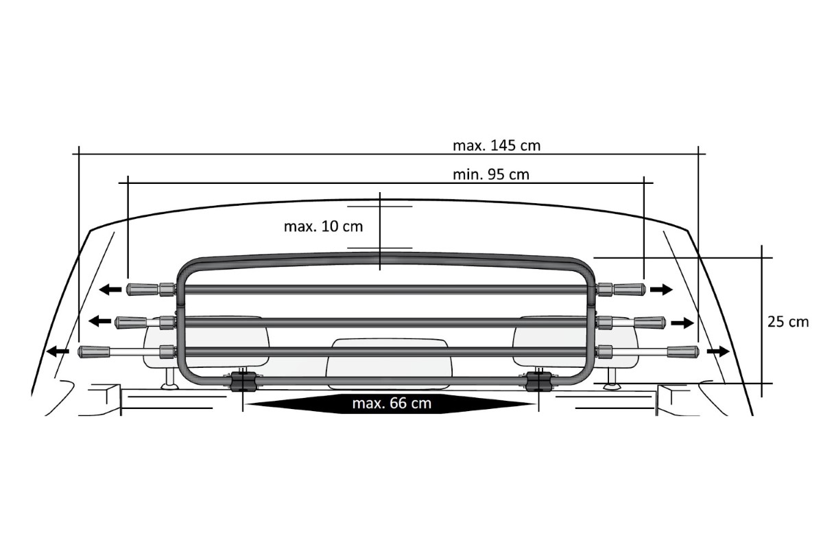 Kleinmetall Zubehör Kopfstützenhalterung für Roadmaster Deluxe Autogitter