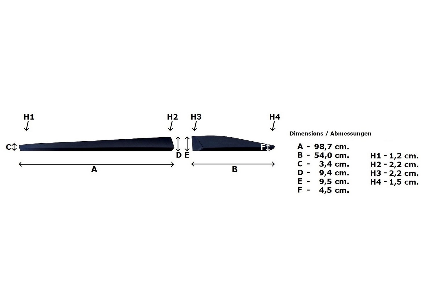 Dimensions door protector set (65)