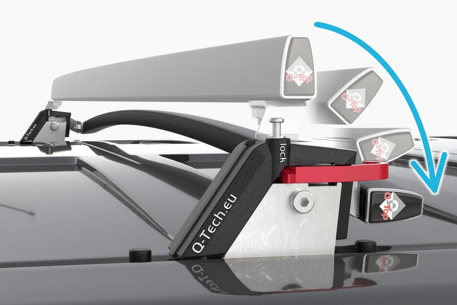 Roof bars foldable suitable for Ford Transit Tourneo Custom 2012 2022 Q Top Comfort Bars 2 bars