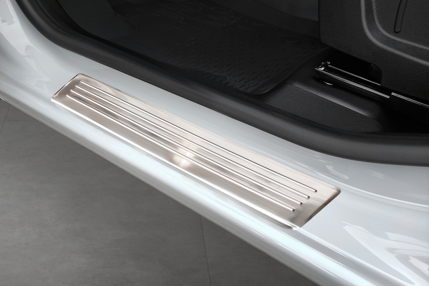 Door sill plates suitable for Volkswagen Polo V (6R - 6C) 2009-2017 5-door hatchback stainless steel brushed 4 pieces