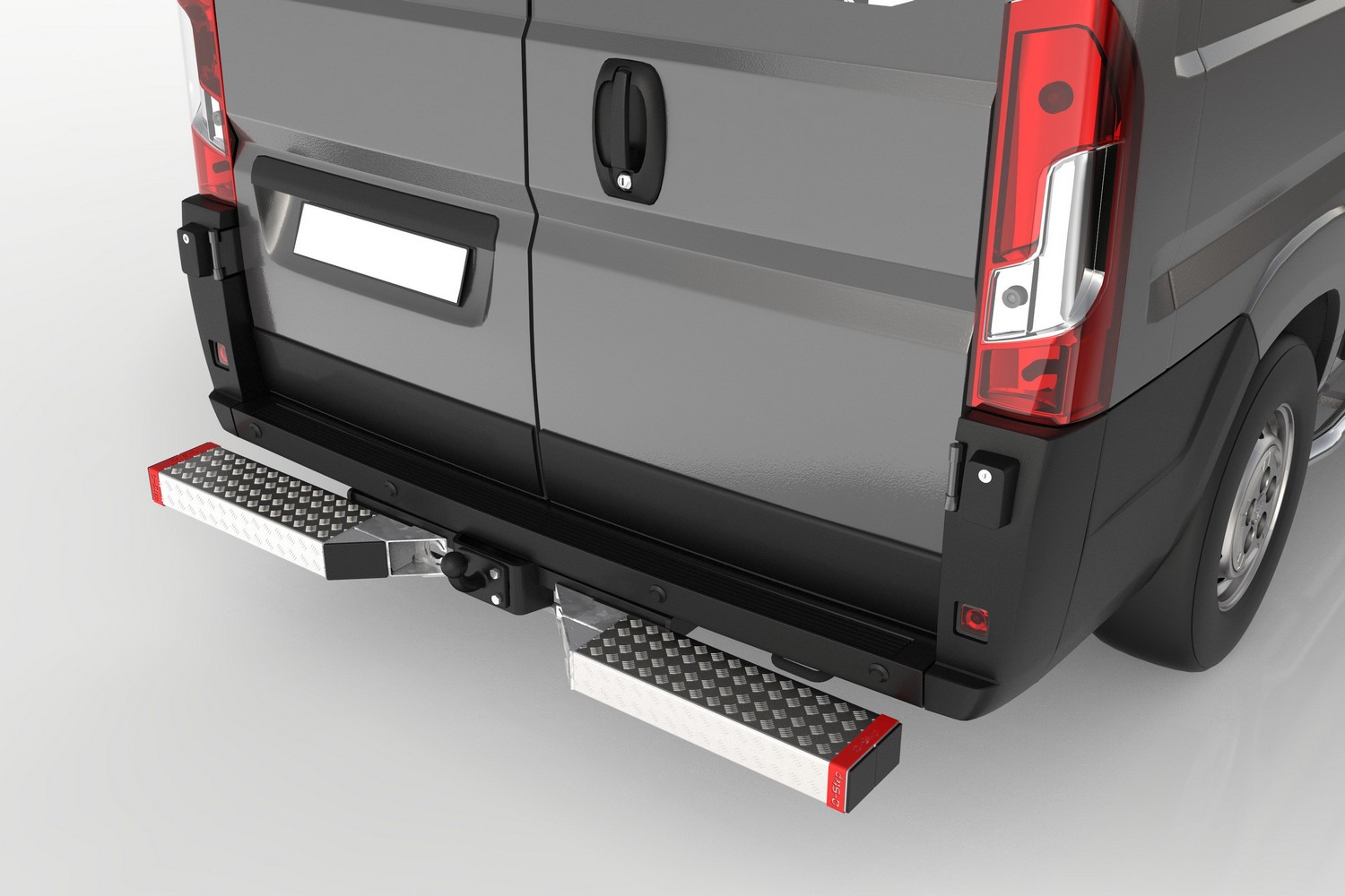 Achteropstap Volkswagen Crafter II 2017-heden Q-Step Steel-Step Double XL