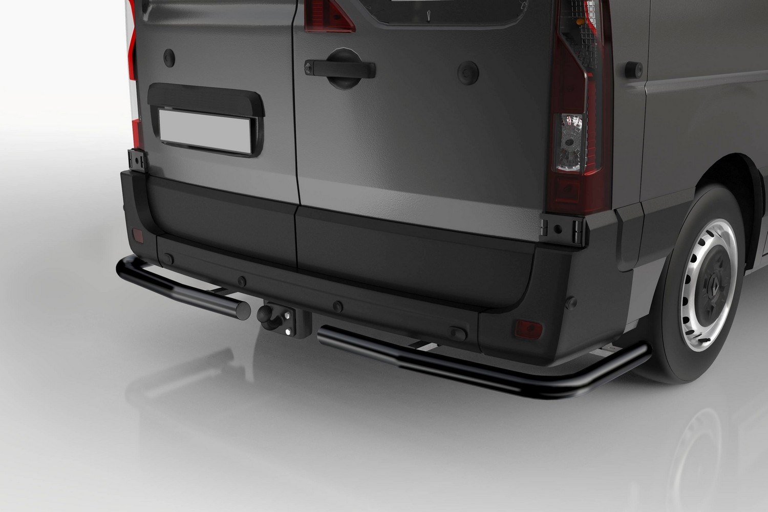 Heckschutzrohr Set mit Eckenschutz passend für Mercedes-Benz Vito (W447) 2014-heute Edelstahl matt Schwarz