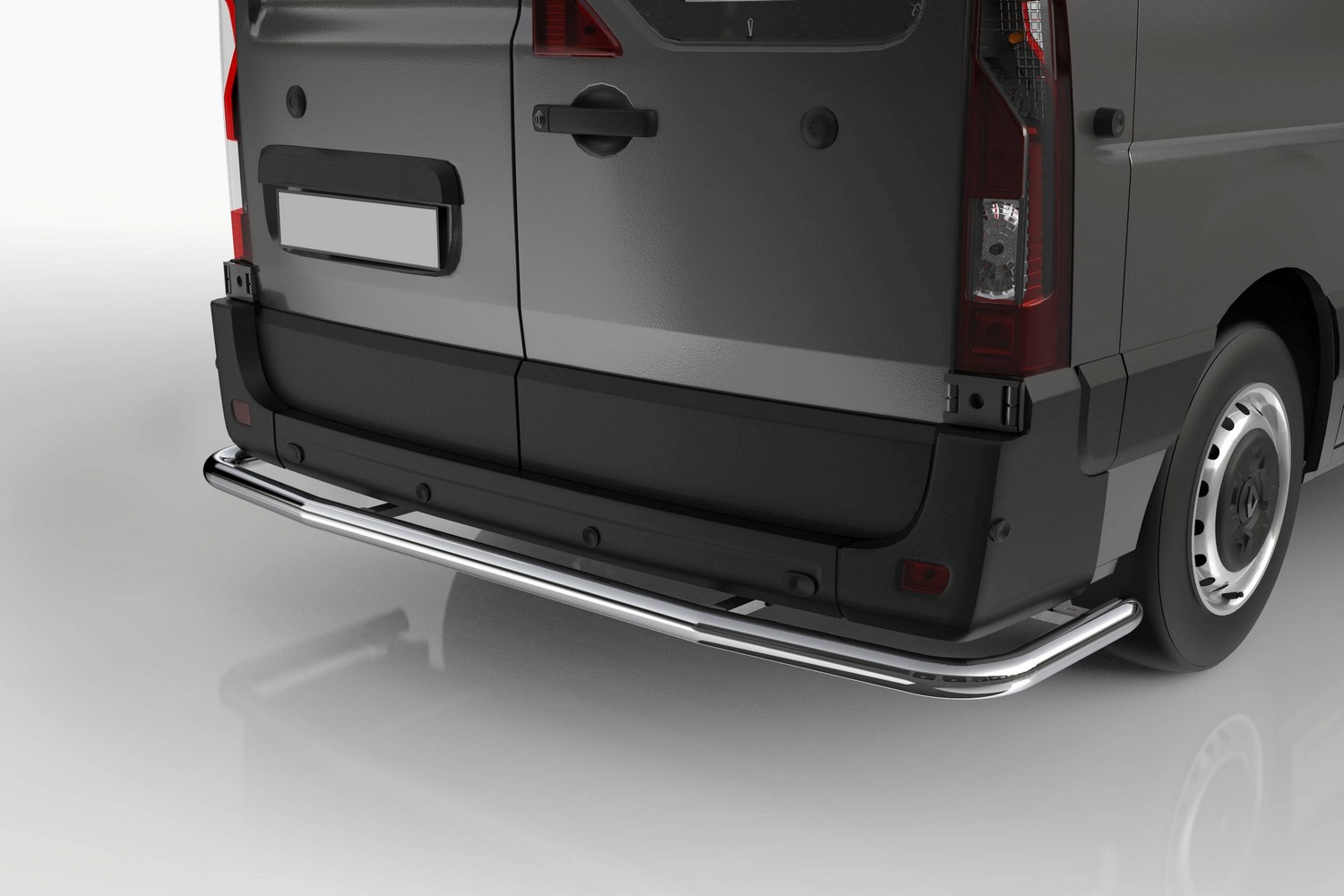 Heckschutzrohr mit Eckenschutz passend für Ford Transit Custom II 2023-heute Edelstahl poliert