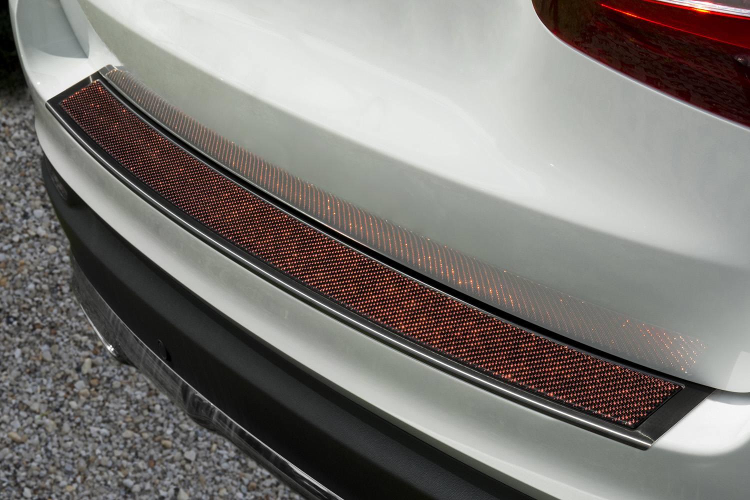 Rear bumper protector suitable for BMW 5 Series Touring (F11) 2010-2017 wagon stainless steel anthracite - carbon