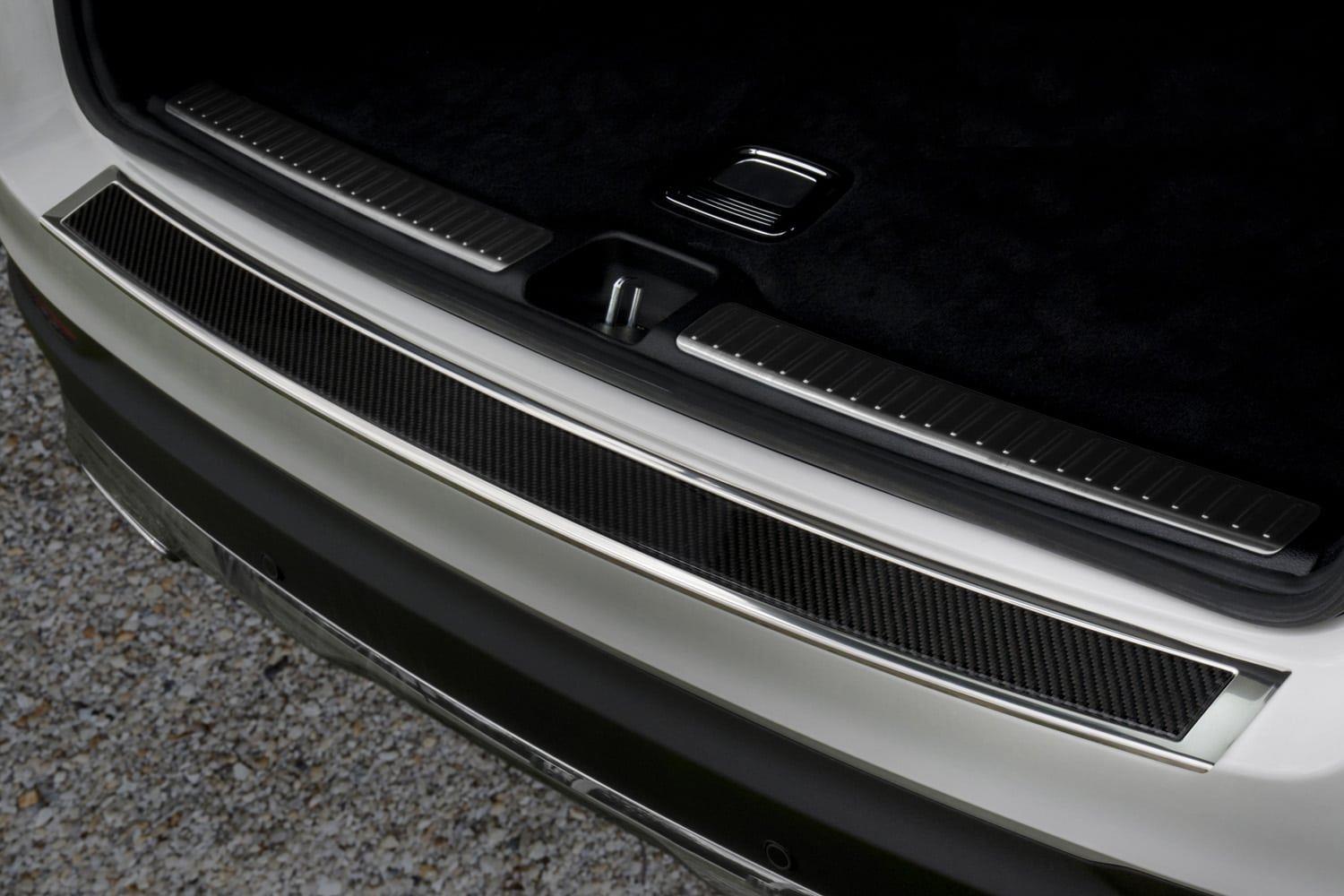 Protection de seuil de coffre convient à Volvo XC60 I 2013-2017 acier inox - carbone