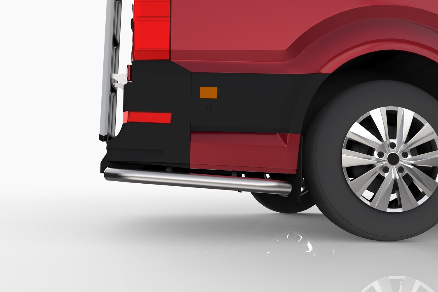Rear-end Sidebar suitable for Ford Transit IV 2014-present stainless steel brushed 64 mm Rear-end Sidebar suitable for Ford Transit IV 2014-present stainless steel brushed 64 mm
