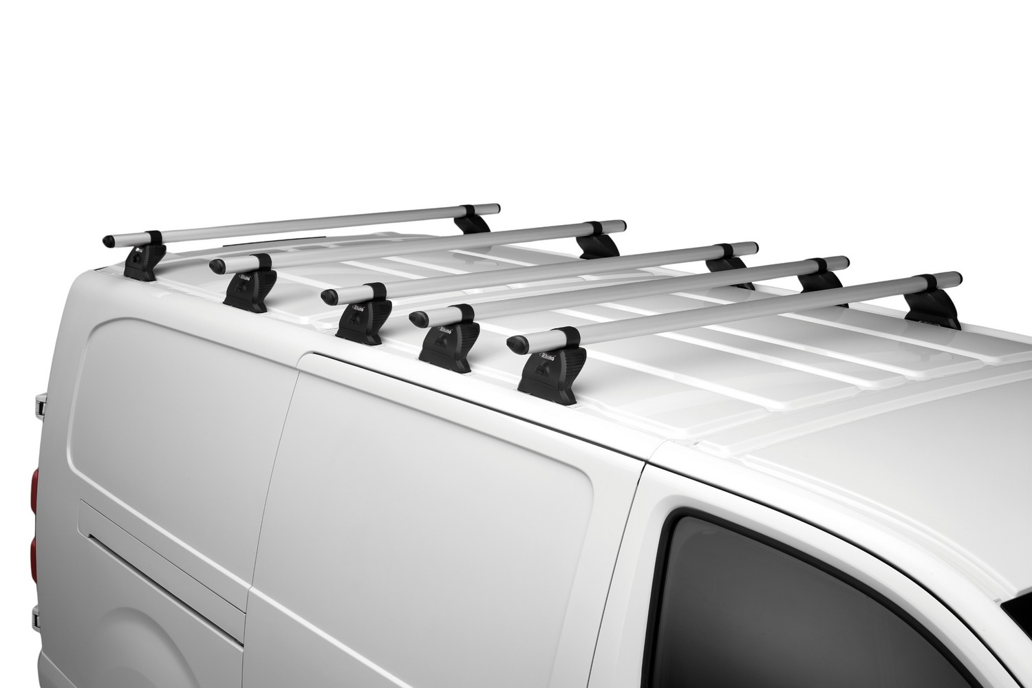 Barras de techo compatibles con Nissan Interstar III 2024-actualidad Rhino KammBar Pro plata 5 barras