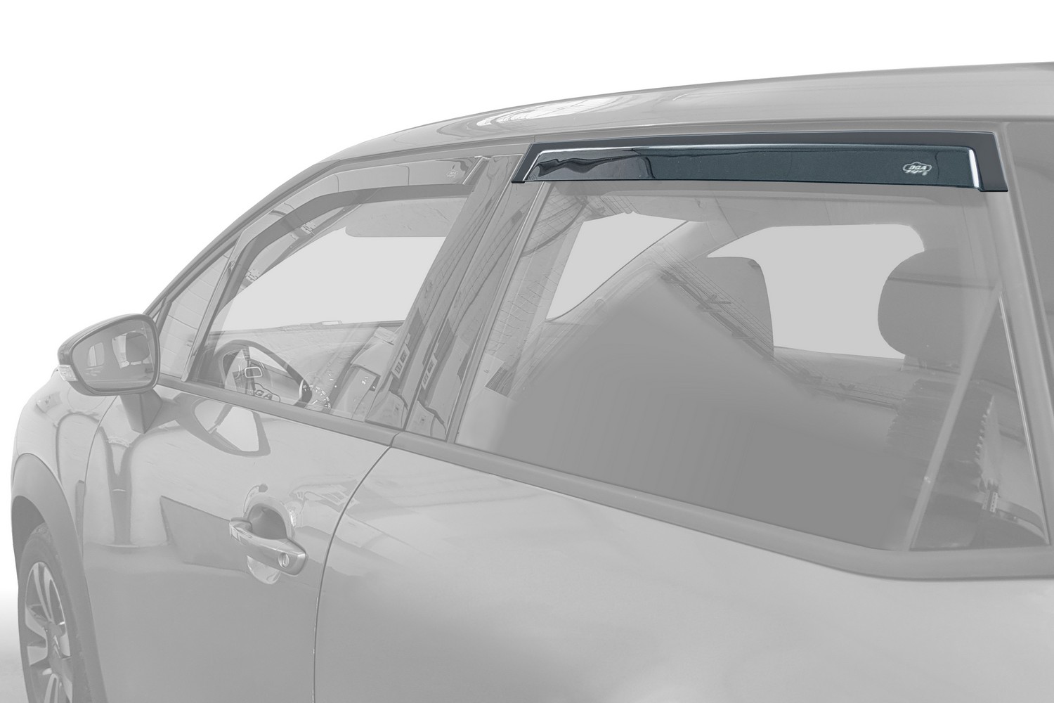Windabweiser passend für Peugeot 4007 2007-2012 Hintertüren DGA - dunkel transparent