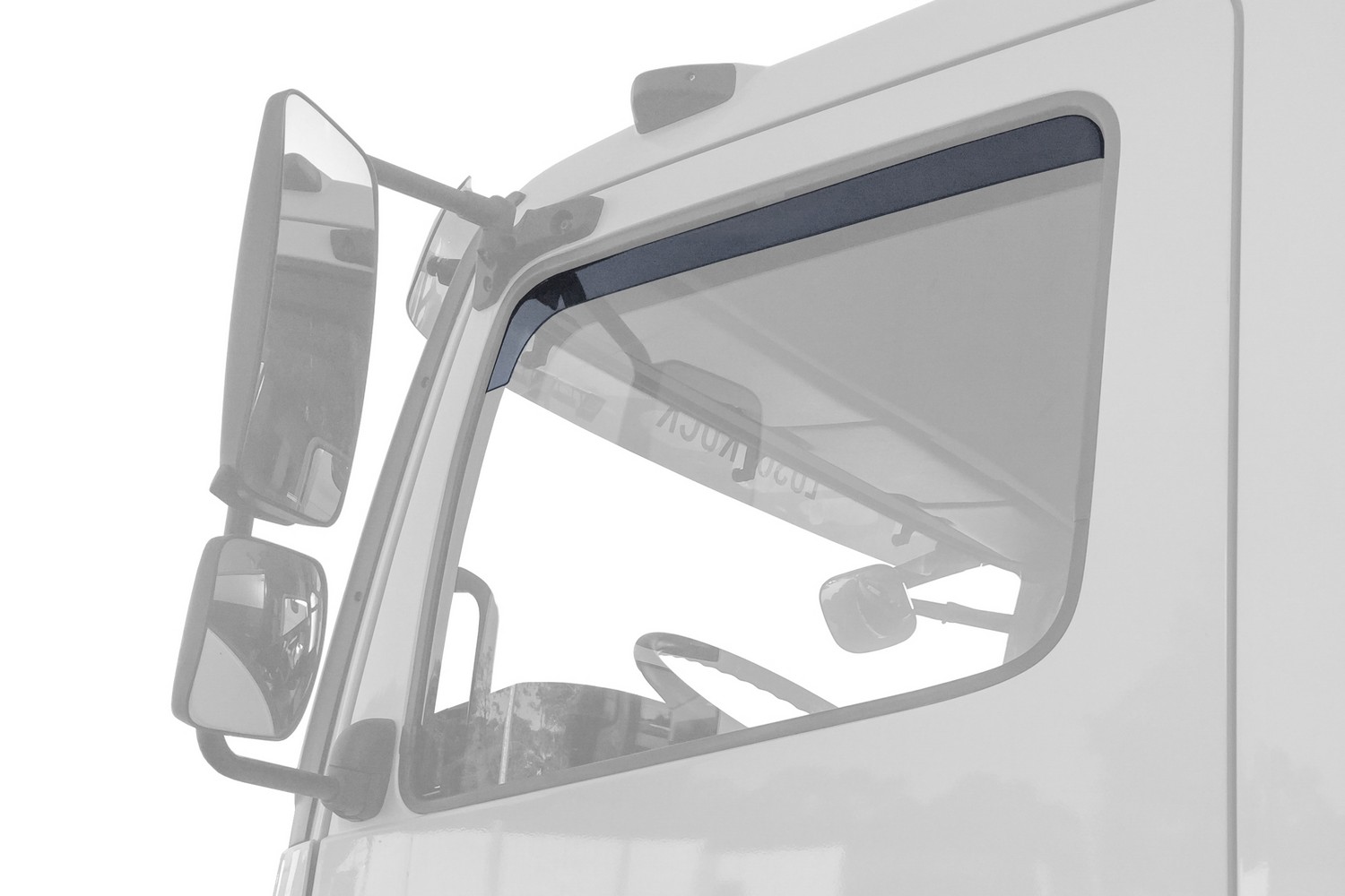 Windabweiser passend für Iveco Trakker 2002-heute Vordertüren DGA - dunkel transparent