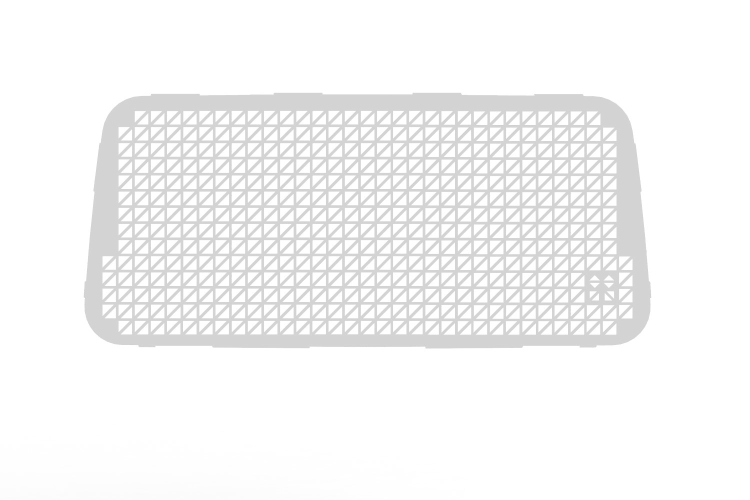 Grille de fenêtre Citroën Berlingo II (B9) 2008-2018 porte coulissante à droite - blanc