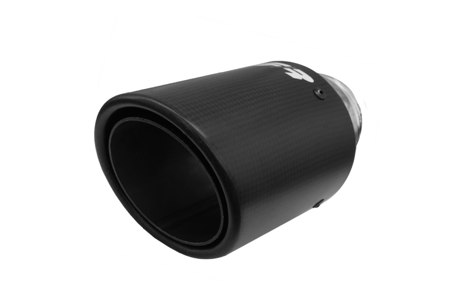 Exhaust trim Simoni Racing round 89 mm - connection 58-60 mm matt-carbon