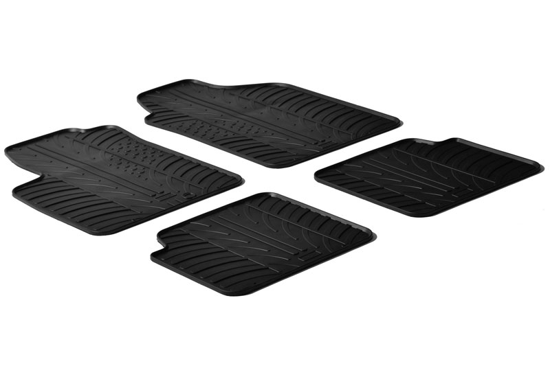 Car mats suitable for Fiat 500 2007-2013 3-door hatchback Rubbasol rubber