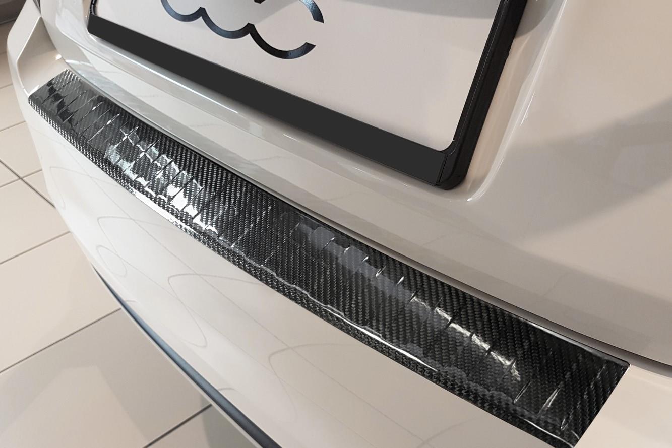 Rear bumper protector Fiat 500 2015-present 3-door hatchback carbon