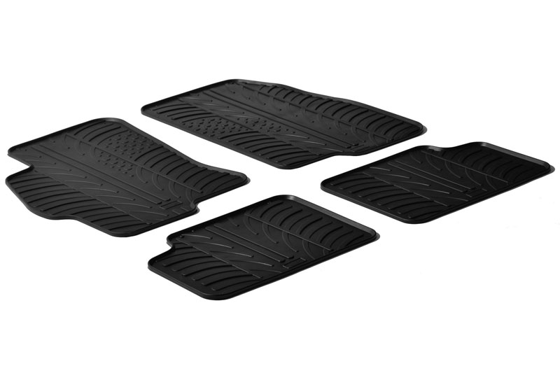 Car mats suitable for Fiat Linea 2007-2018 4-door saloon Rubbasol rubber