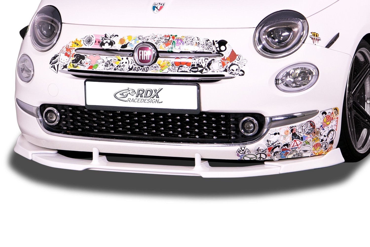 Front spoiler Vario-X Fiat 500 2016-present 3-door hatchback PU