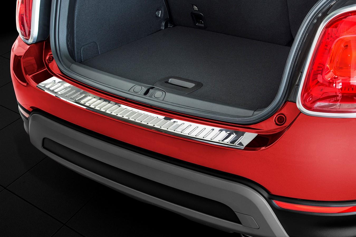 Bumperbeschermer Fiat 500X 2015-2018 RVS geborsteld