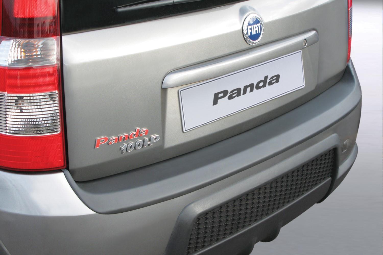Rear bumper protector suitable for Fiat Panda II 2003-2012 5-door hatchback ABS - matt black