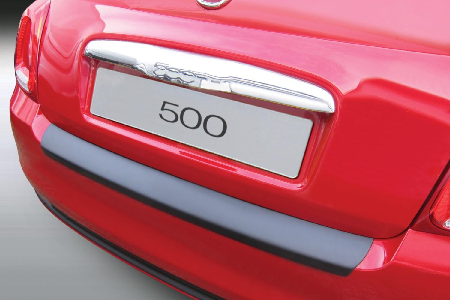 Rear bumper protector Fiat 500 2015-present 3-door hatchback ABS - matt black