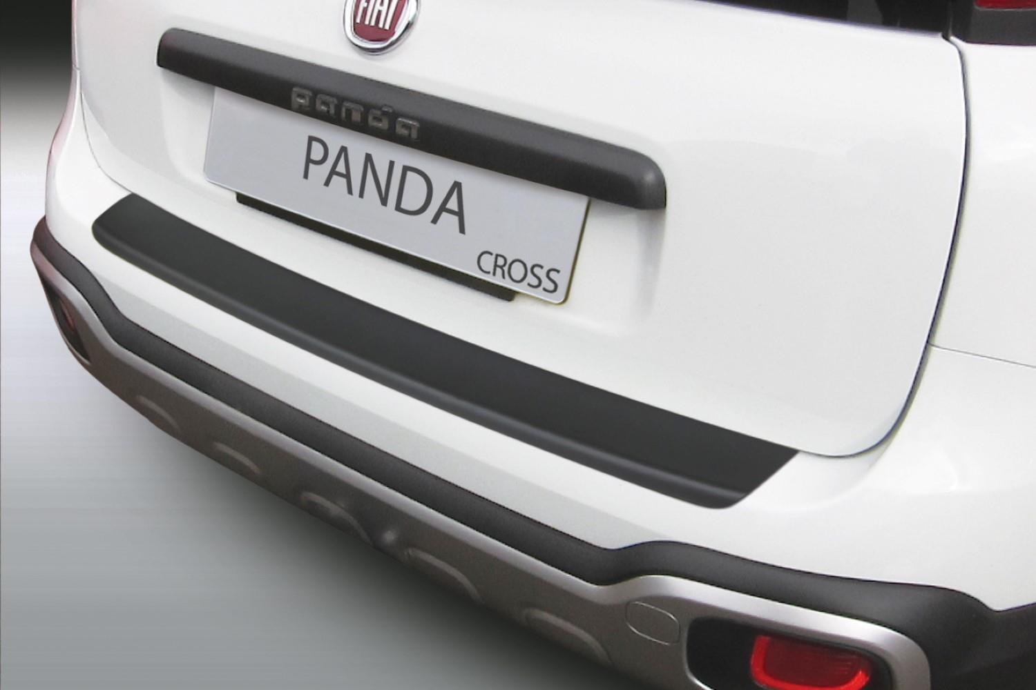 Rear bumper protector Fiat Panda III Cross 2014-present 5-door hatchback ABS - carbon look