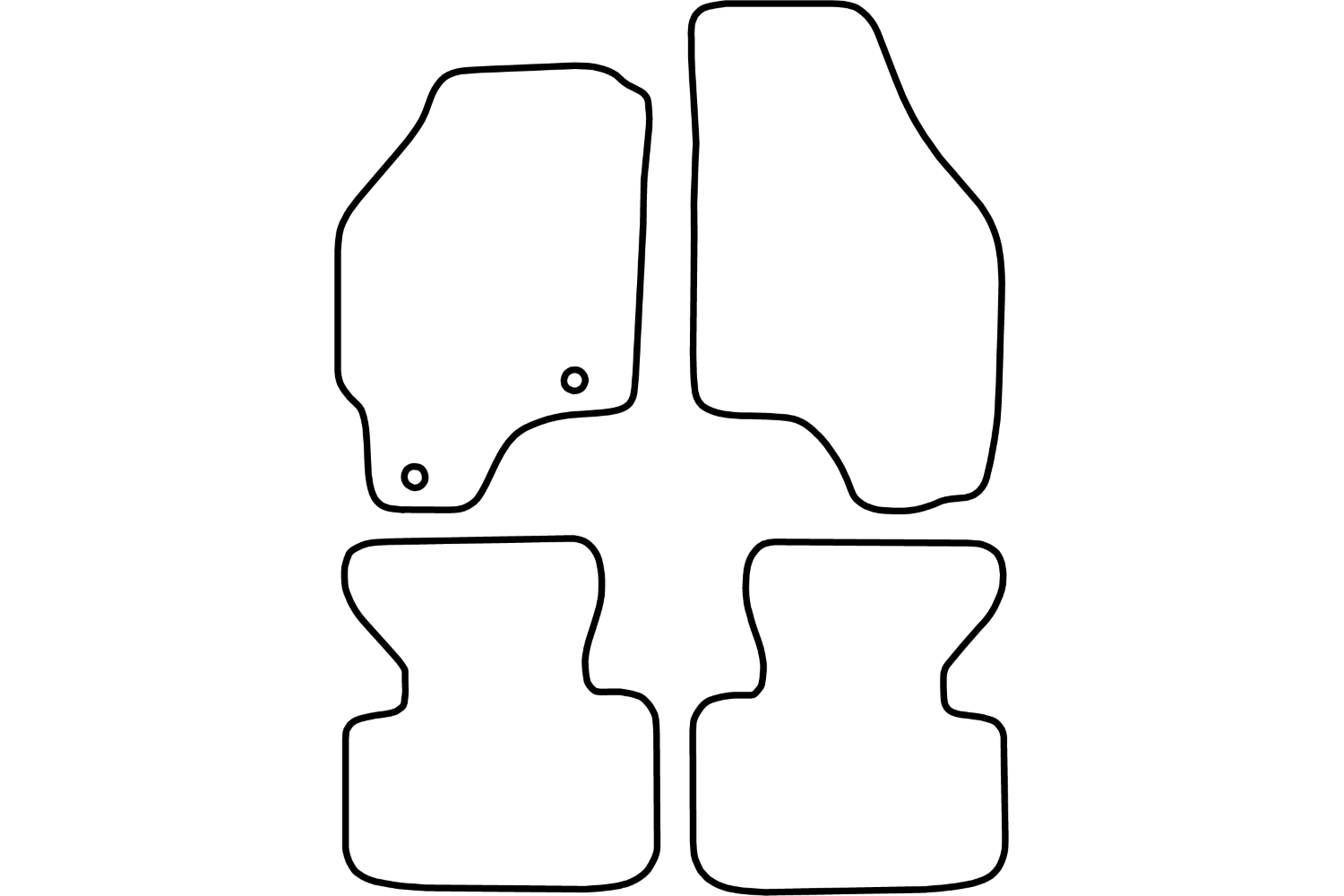 Car mats Fiat Punto II HGT lux. velour Car Parts Expert