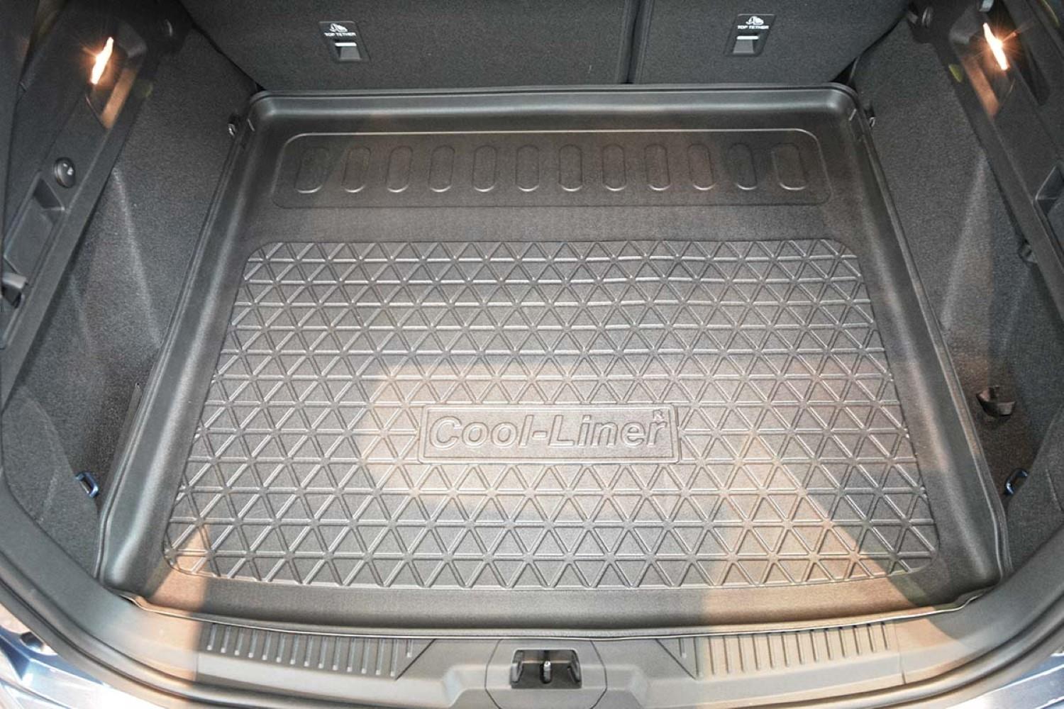  Tapis Coffre pour Ford pour Focus 2003~2020 Mk2 Mk3 Mk4 2013  2014 2015 2016 2017 2018 2019 2021 2022 Tapis de Coffre de Voiture en Cuir  Protection Coffre Voiture (Couleur : Red4)