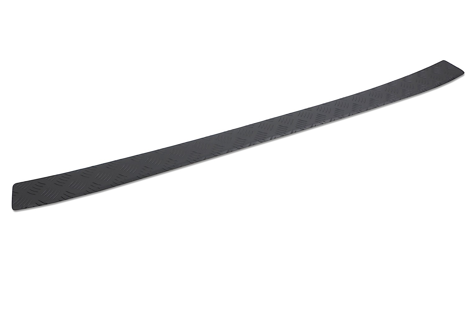 Rear bumper protector suitable for Ford Transit & Tourneo Custom II 2023-present aluminium diamond plate matt black