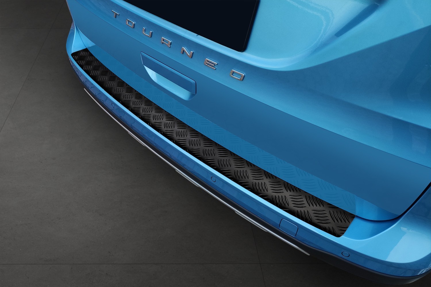 Bumperbeschermer Ford Tourneo Connect III 2022-heden aluminium traanplaat mat zwart