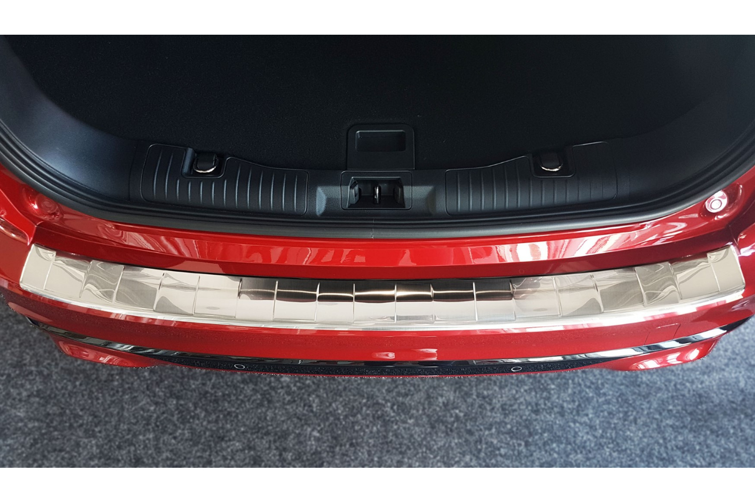 Rear bumper protector suitable for Ford Kuga III 2019-present stainless steel brushed