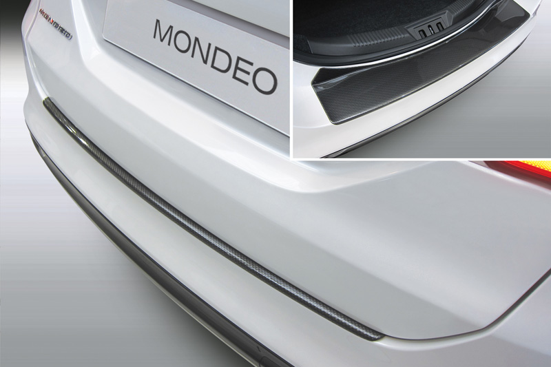 Rear bumper protector Ford Mondeo V 2014-2022 5-door hatchback ABS - carbon look