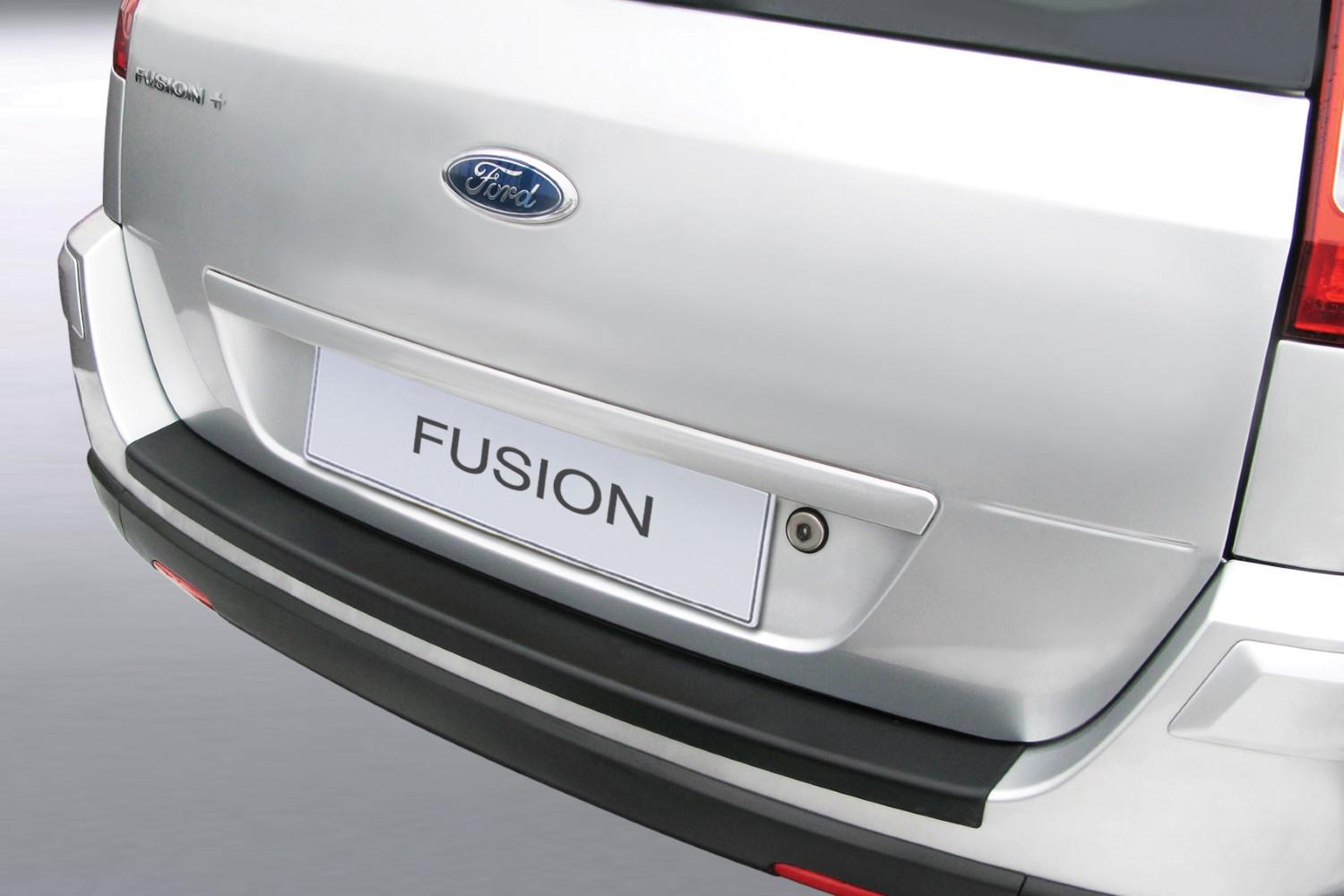 Rear bumper protector Ford Fusion 2002-2012 5-door hatchback ABS - matt black