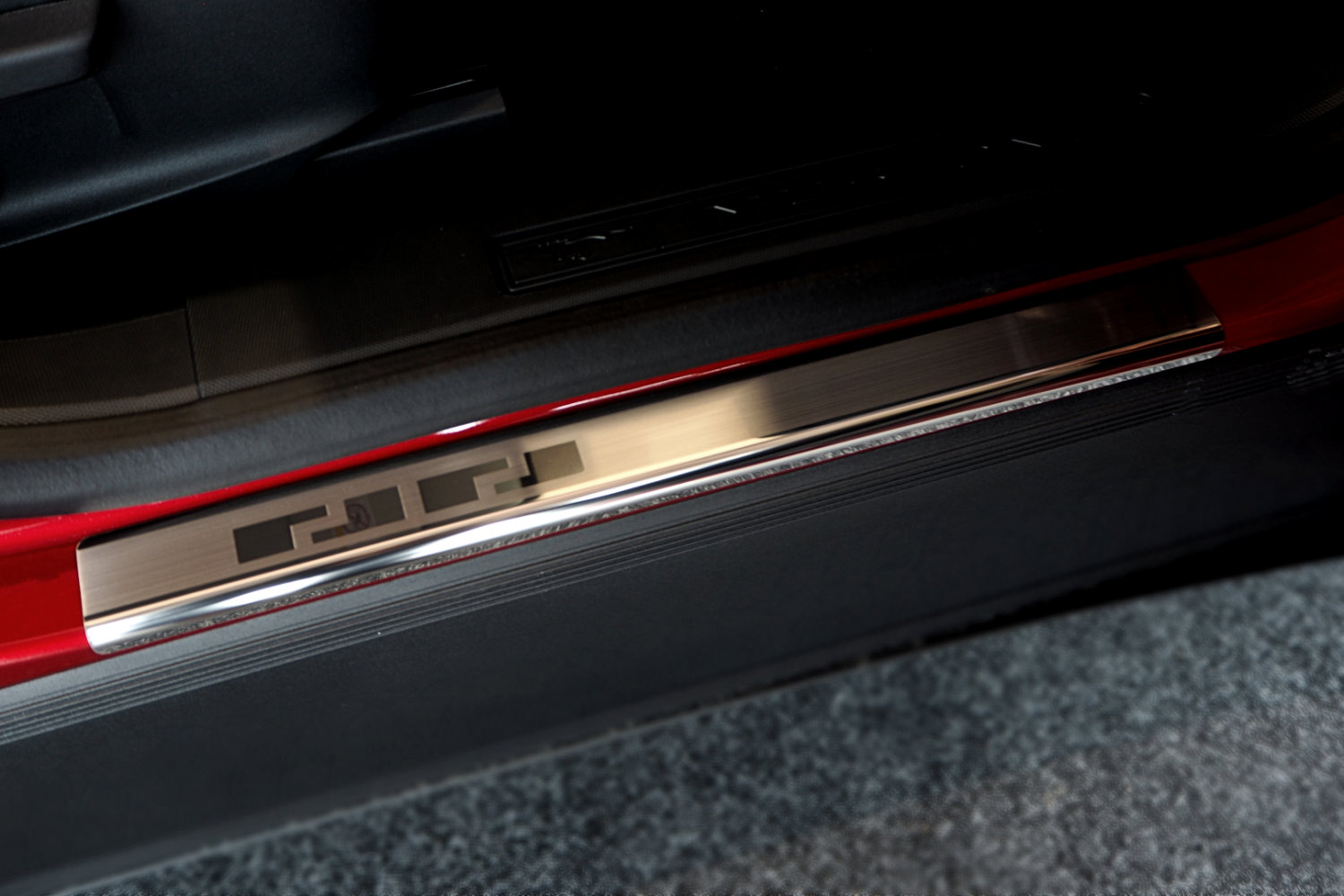 Door sill plates suitable for Ford Mustang Mach-E 2020-present stainless steel brushed