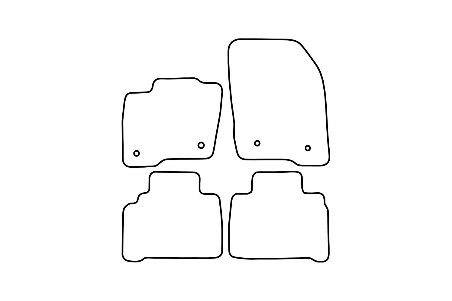 Car mats Ford SMax II velour CarPartsExpert