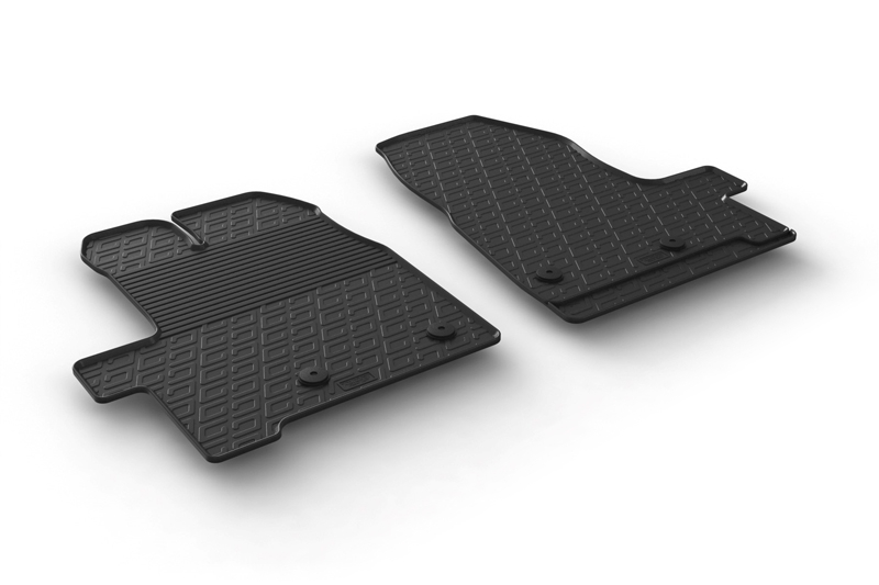 Gummi Schwarz Antirutsch Vorne Matte Fußmatten für Ford Transit Custom 2012 