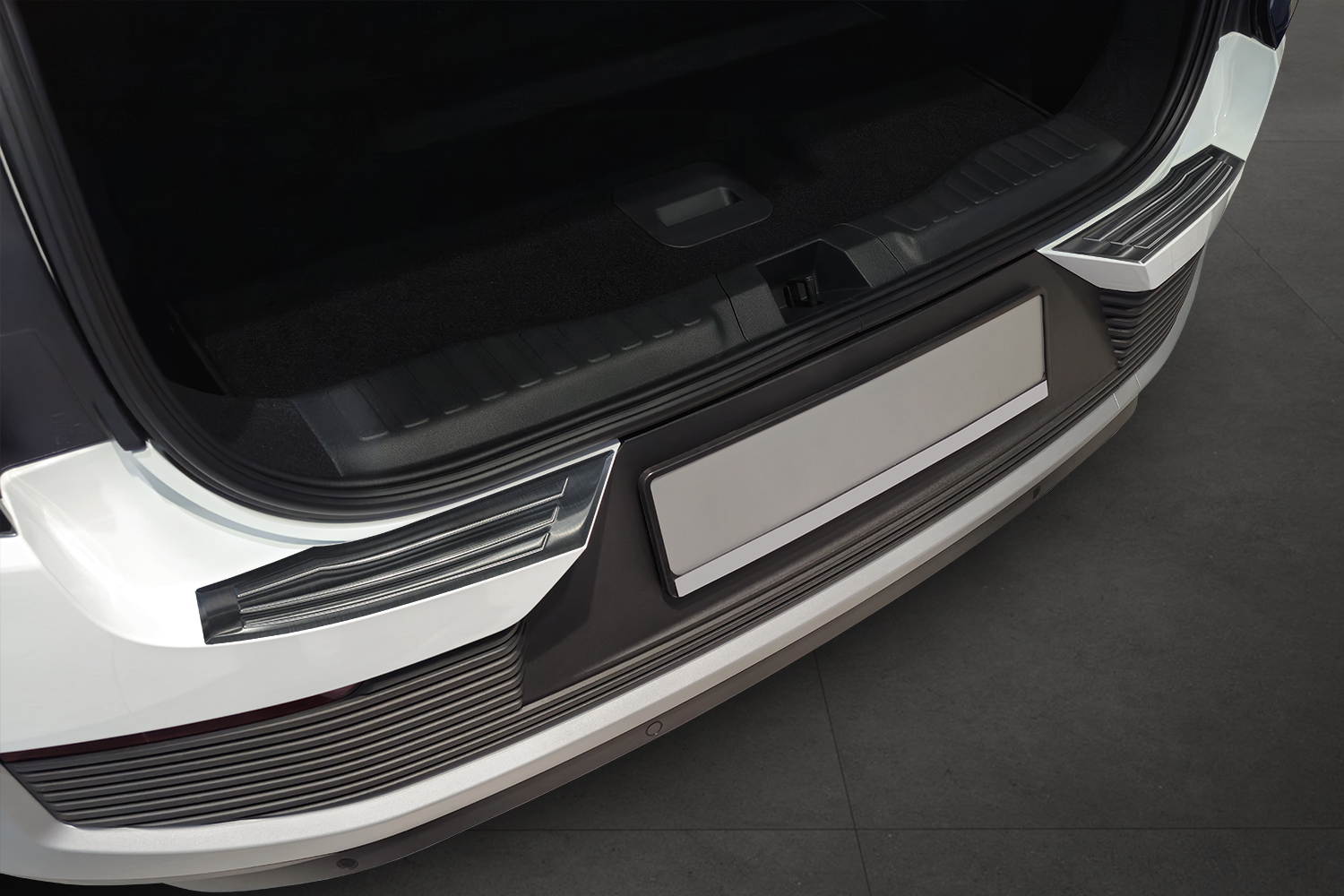Ladekantenschutz passend für Ford Explorer EV (CX740) 2024-heute Edelstahl gebürstet anthrazit 2-teilig