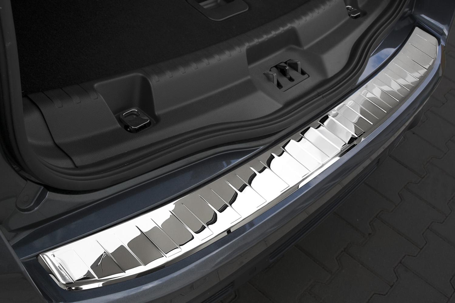 Ford S-Max II 2015-> rear bumper protector stainless steel high gloss (FOR4SMBP) (1)